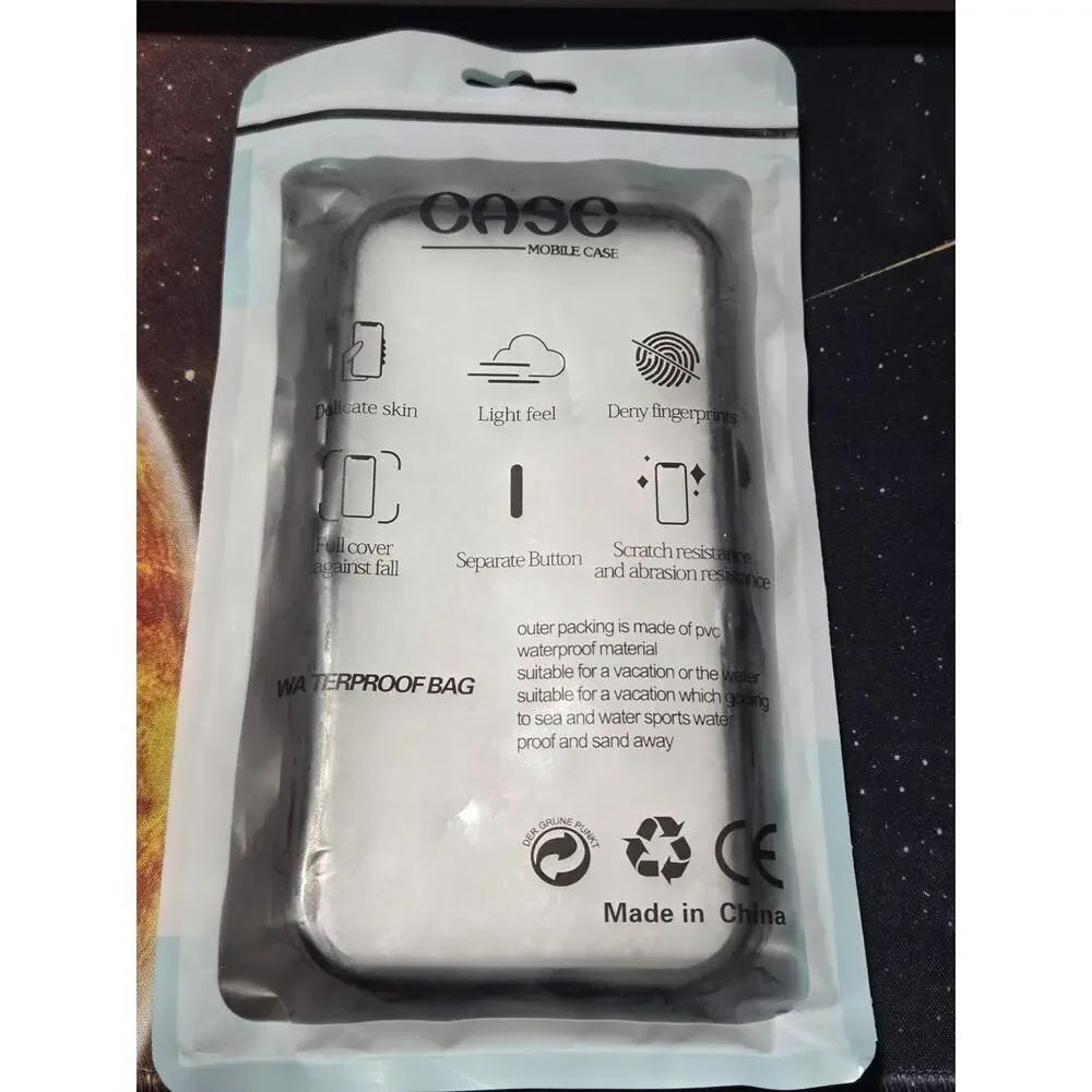 Butterfly Clear Case for Apple iPhone 16 Pro Black Gray Shockproof New